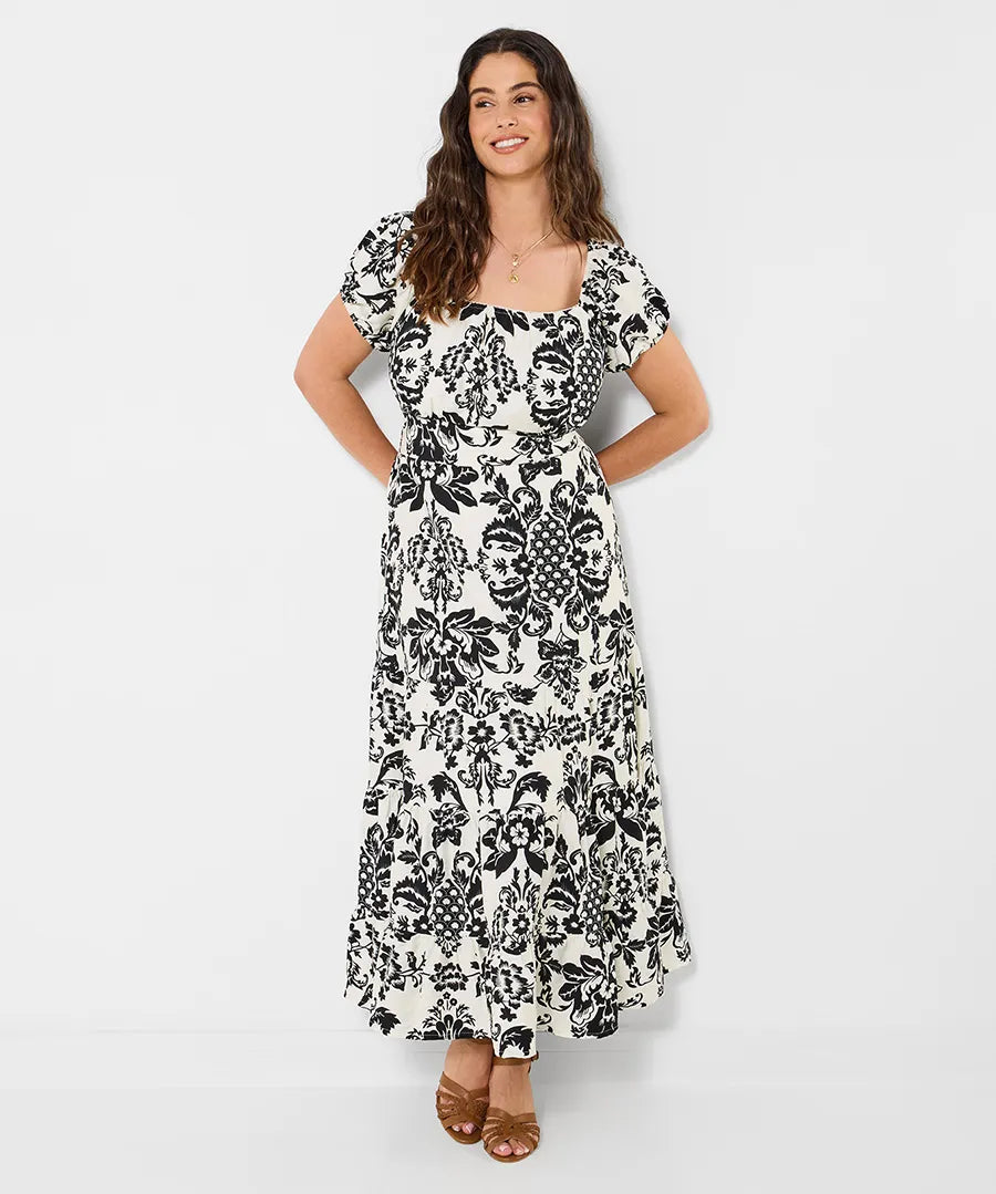 blue dress for baby girl Serena Printed Maxi Dress | Joe Browns