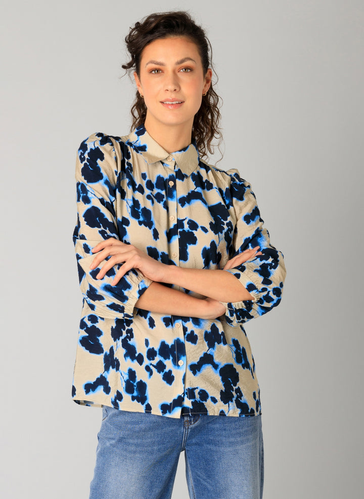 Ragin Summer Blue Multi Blouse | YEST