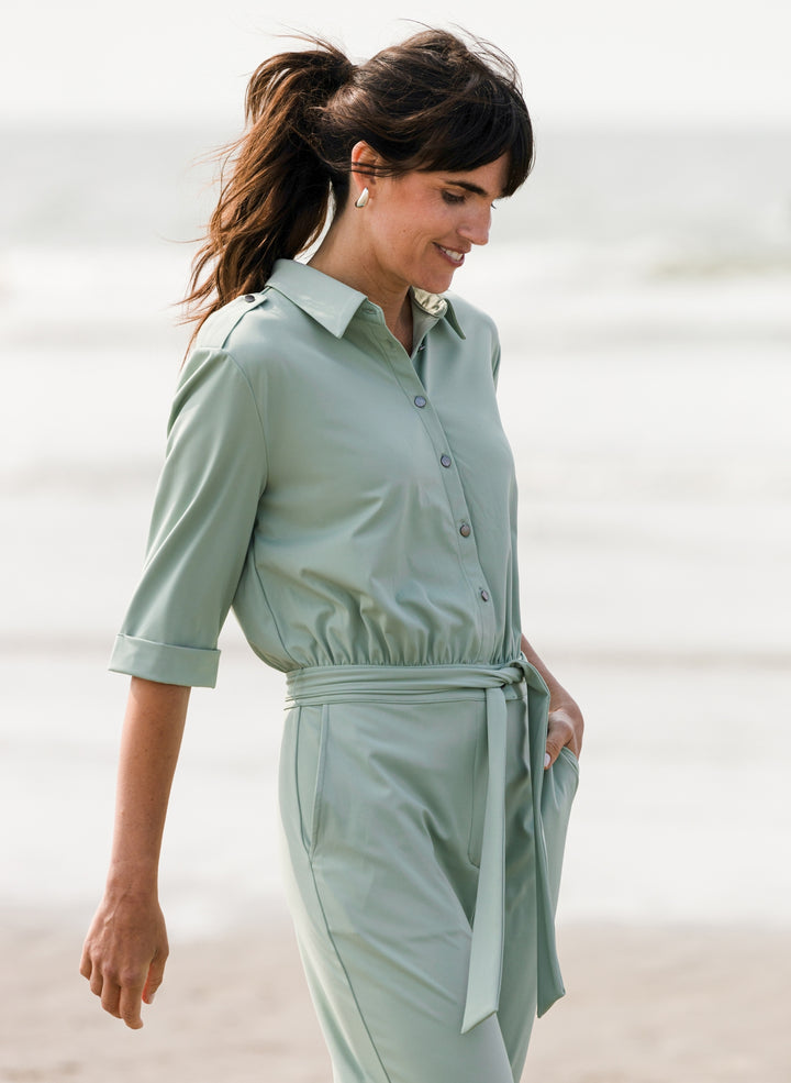 Saar Slate Green Jumpsuit | YEST