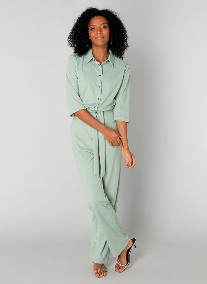 Saar Slate Green Jumpsuit | YEST