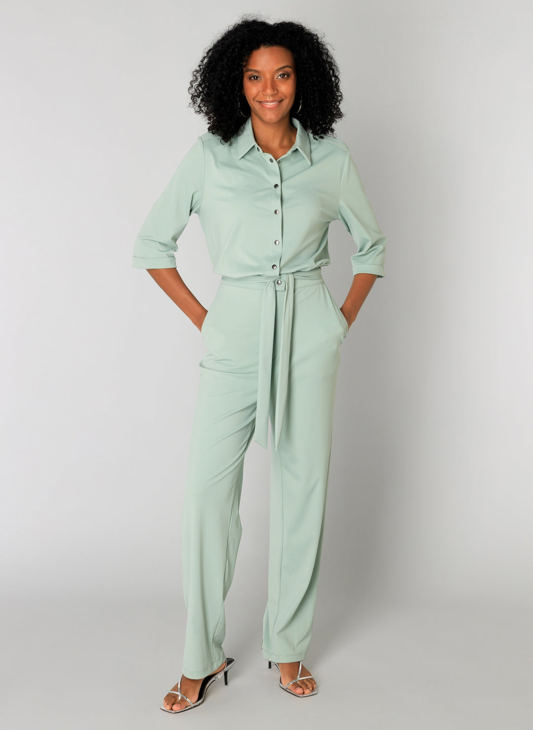 Saar Slate Green Jumpsuit | YEST