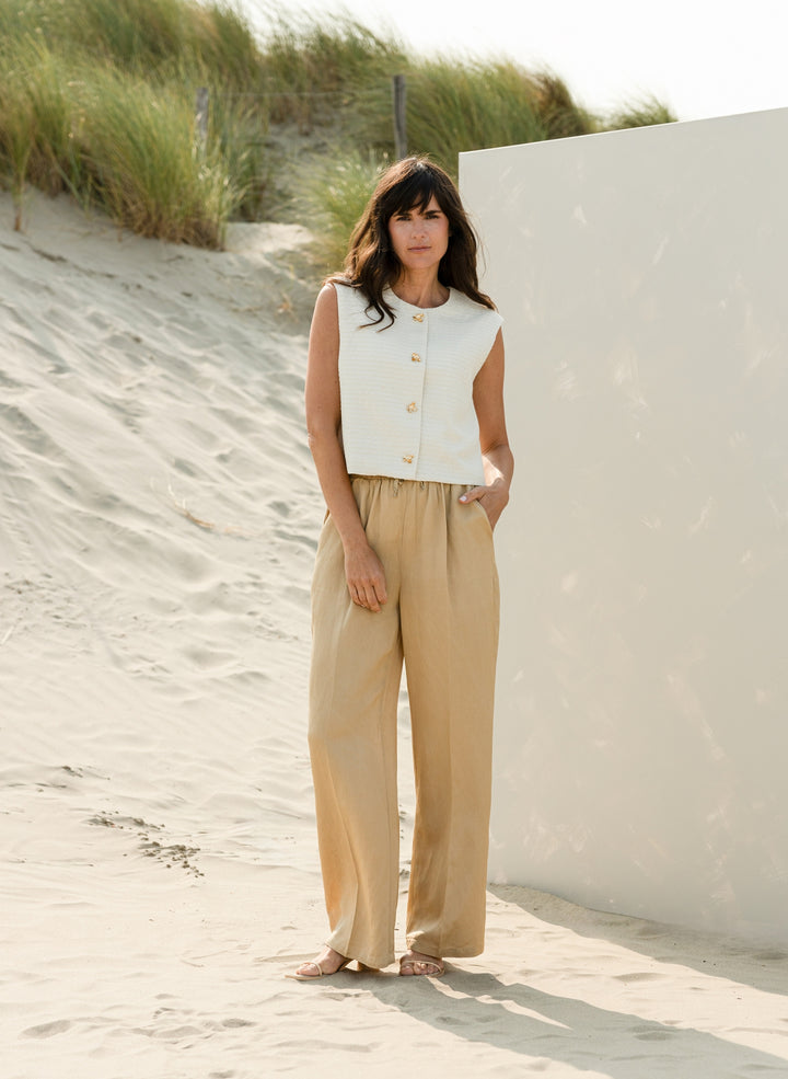 Sabela White Gilet | YEST