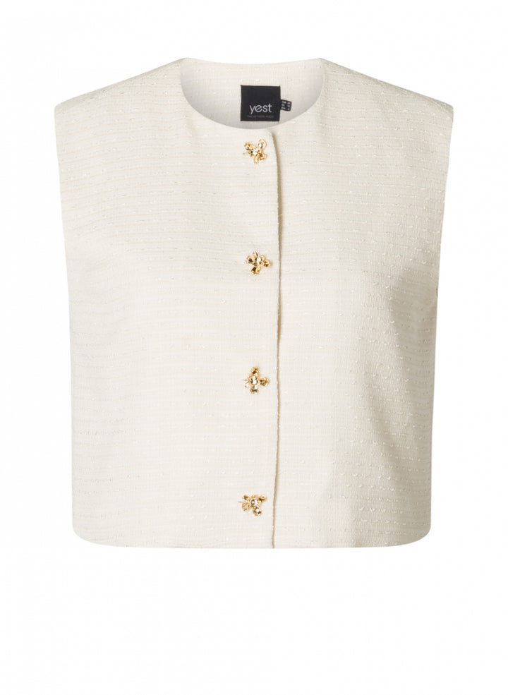 Sabela White Gilet | YEST
