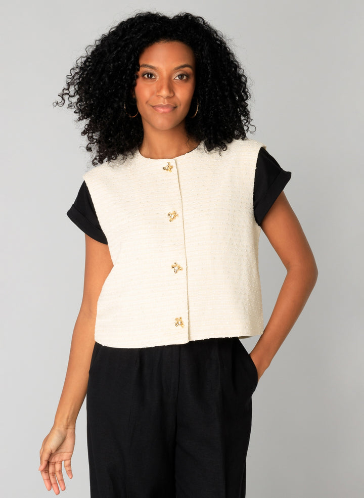 Sabela White Gilet | YEST