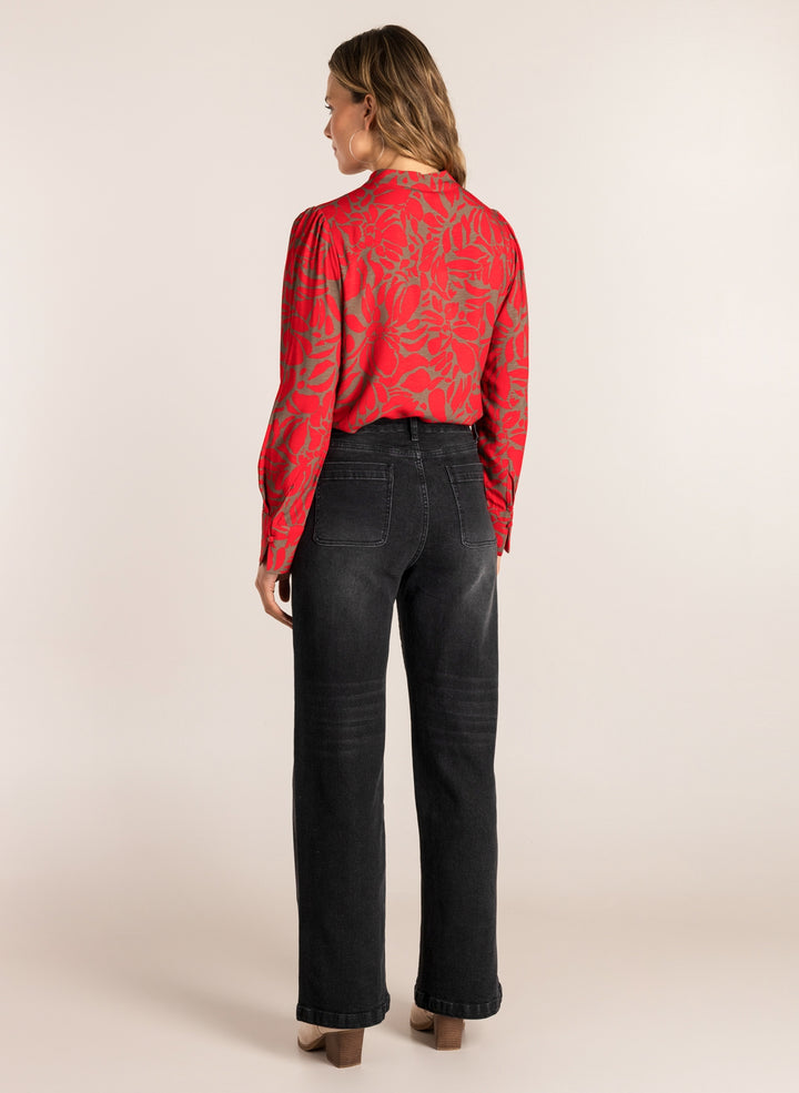 Sera Black Wide Leg Jeans | Ivy Beau