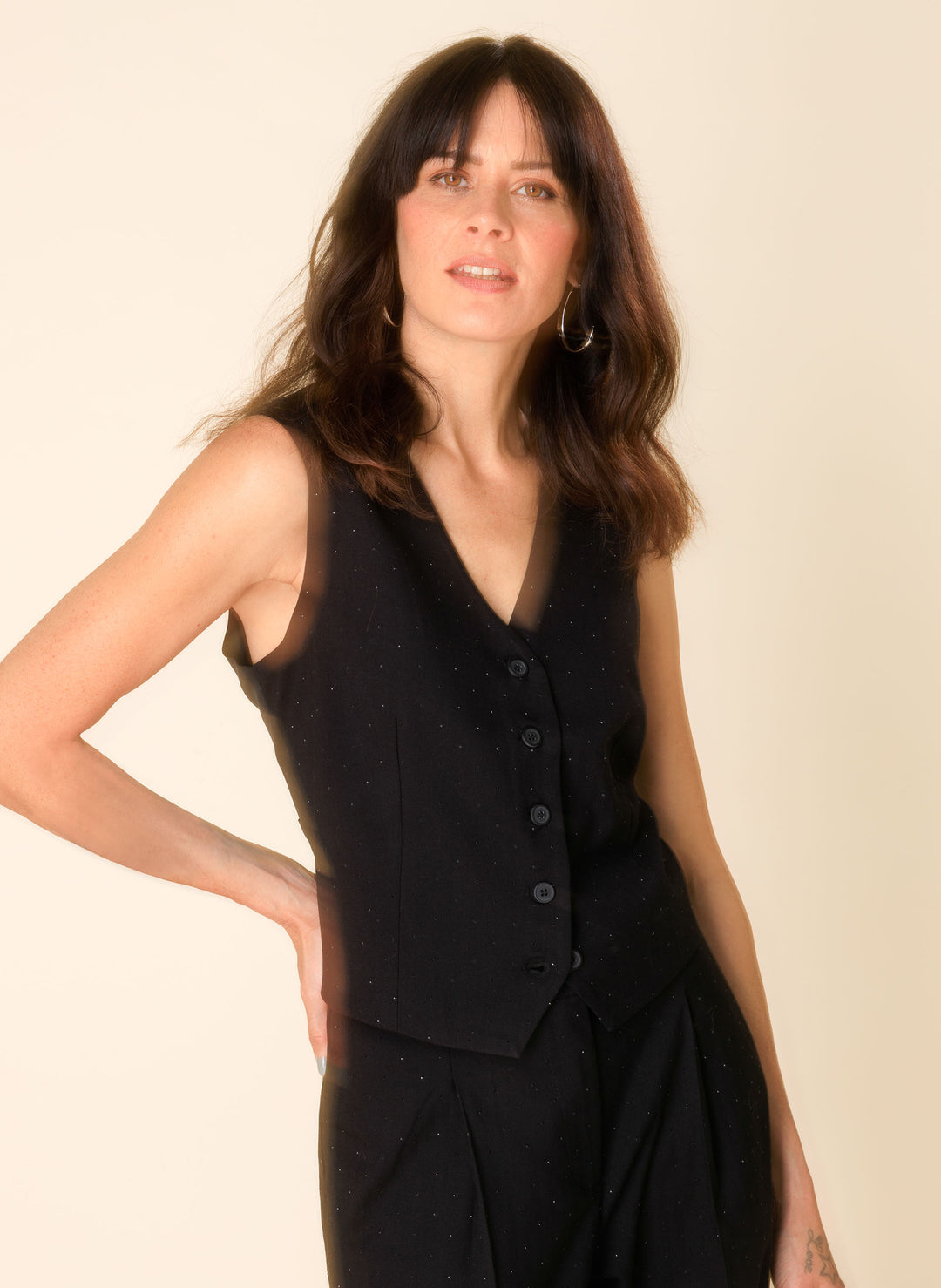 YEST Draga Sparkling Glitter Waistcoat