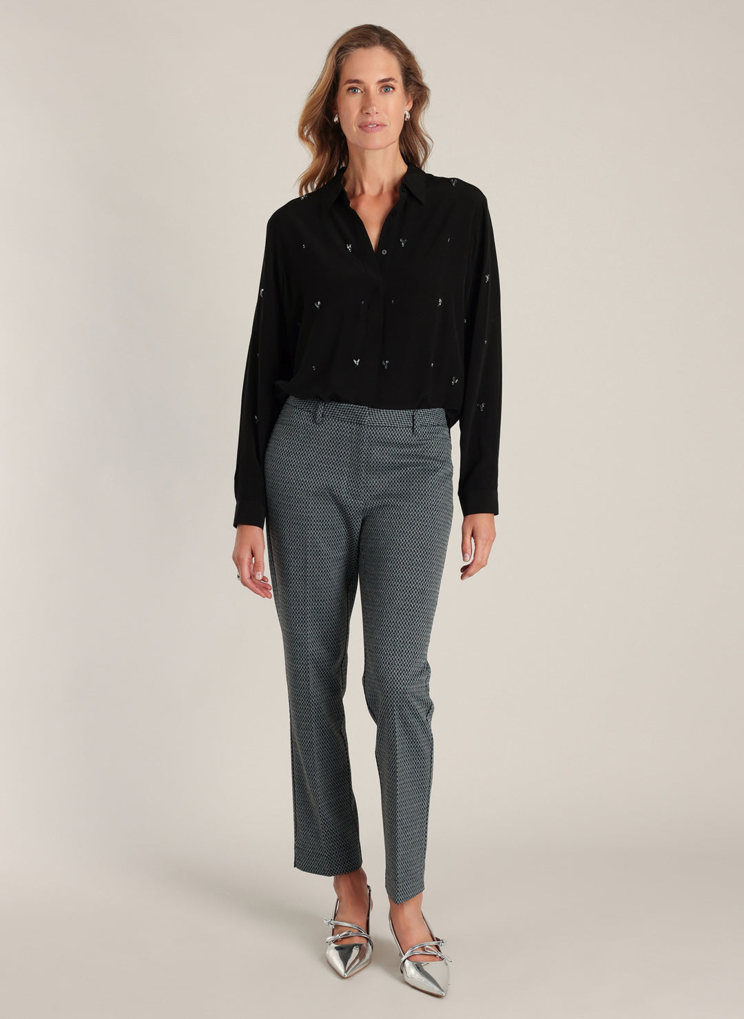 YEST Dasha Grey Tapered Trousers