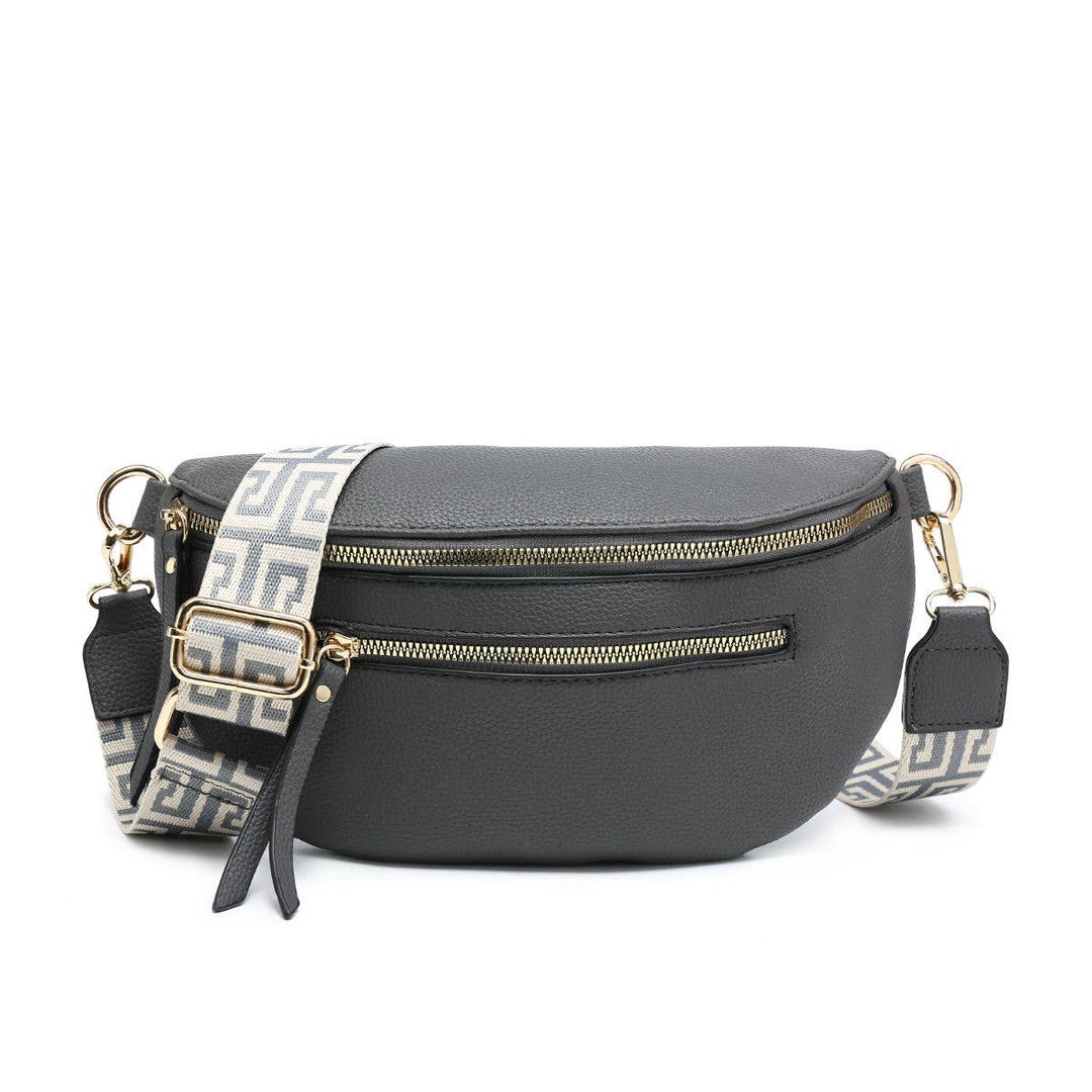 Canvas Strap Sling Chest Bag | Papaya Fashion