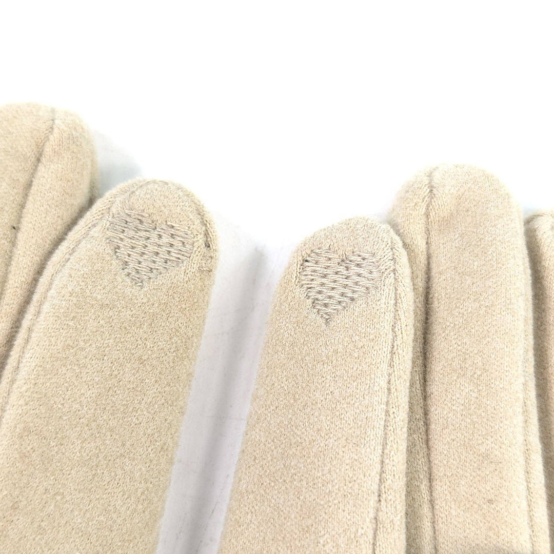 Animal Print Brushstroke Gloves -  Mink