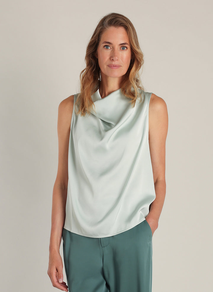 YEST Desiree Mint Grey Sleeveless Top