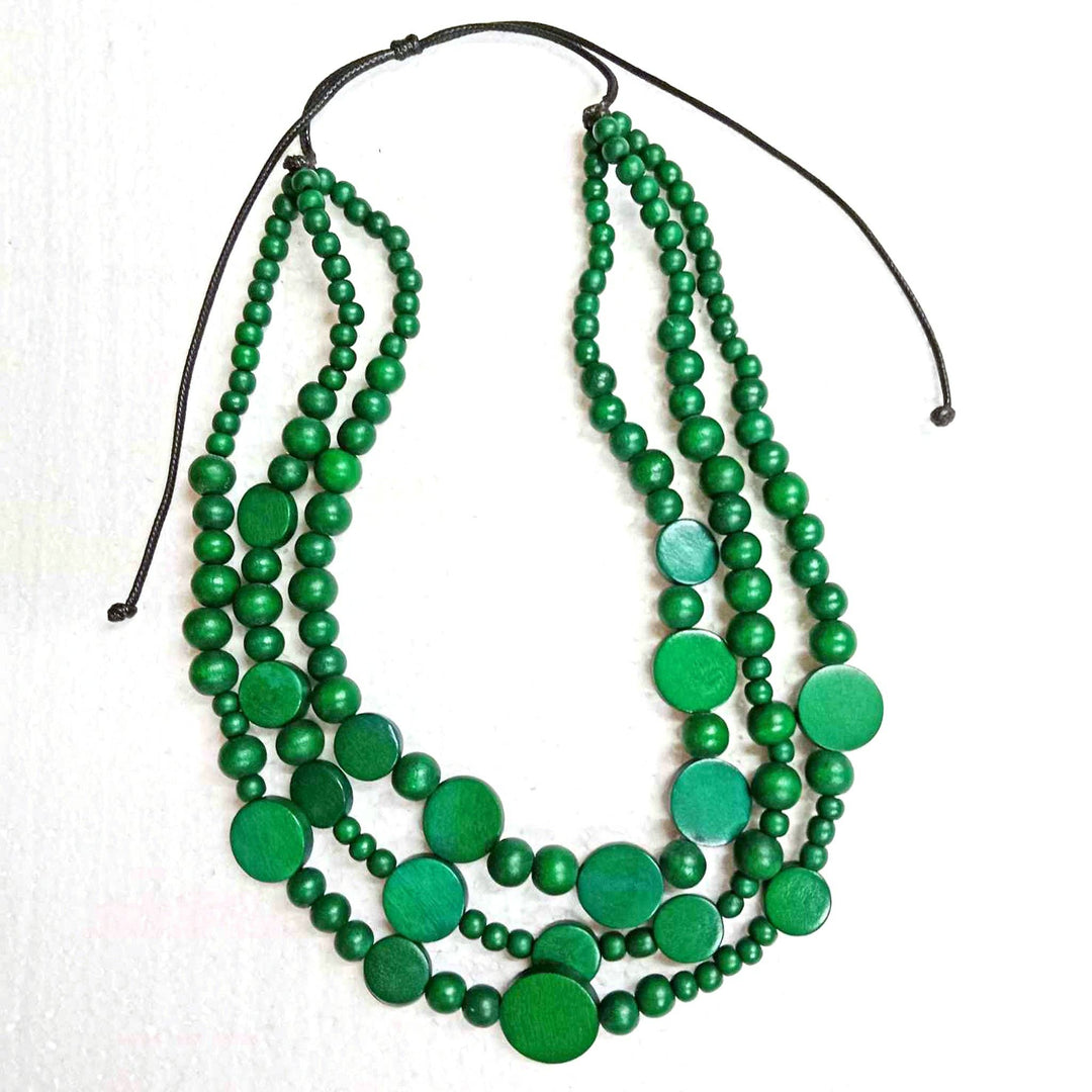 Disc Drops Necklace – 19" Drop