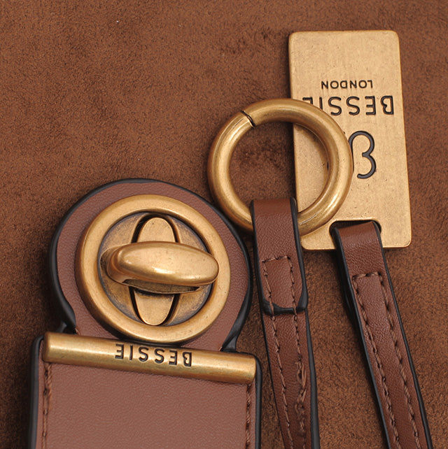 Bessie London Classic Turn-Lock Shoulder Bag