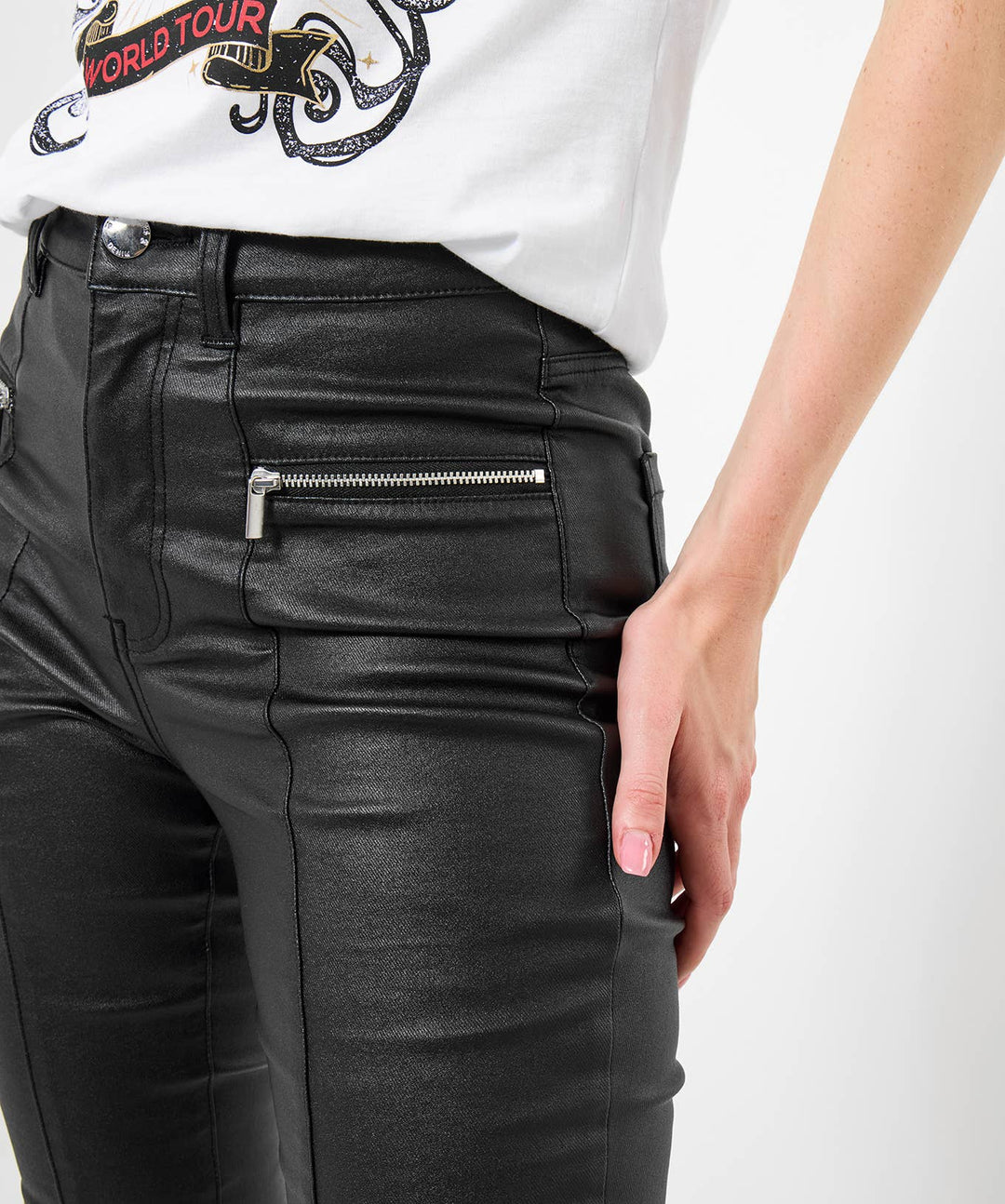 Rebel Rocker Coated Jeans
