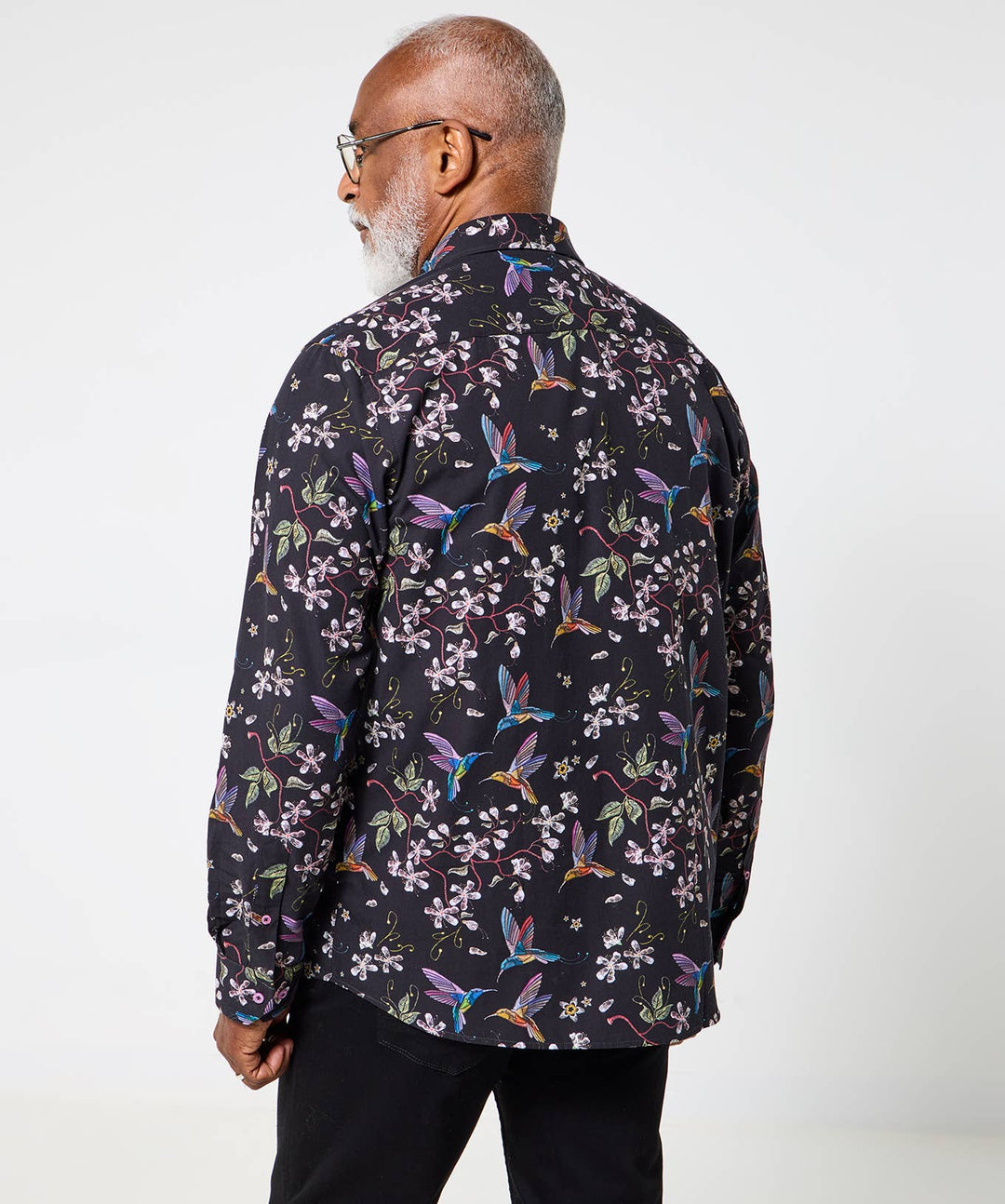 Botanical Birds Long Sleeve Shirt