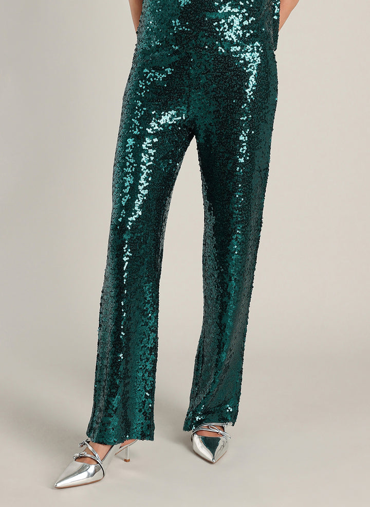 YEST Engeltje Essential Green Sequin Trousers