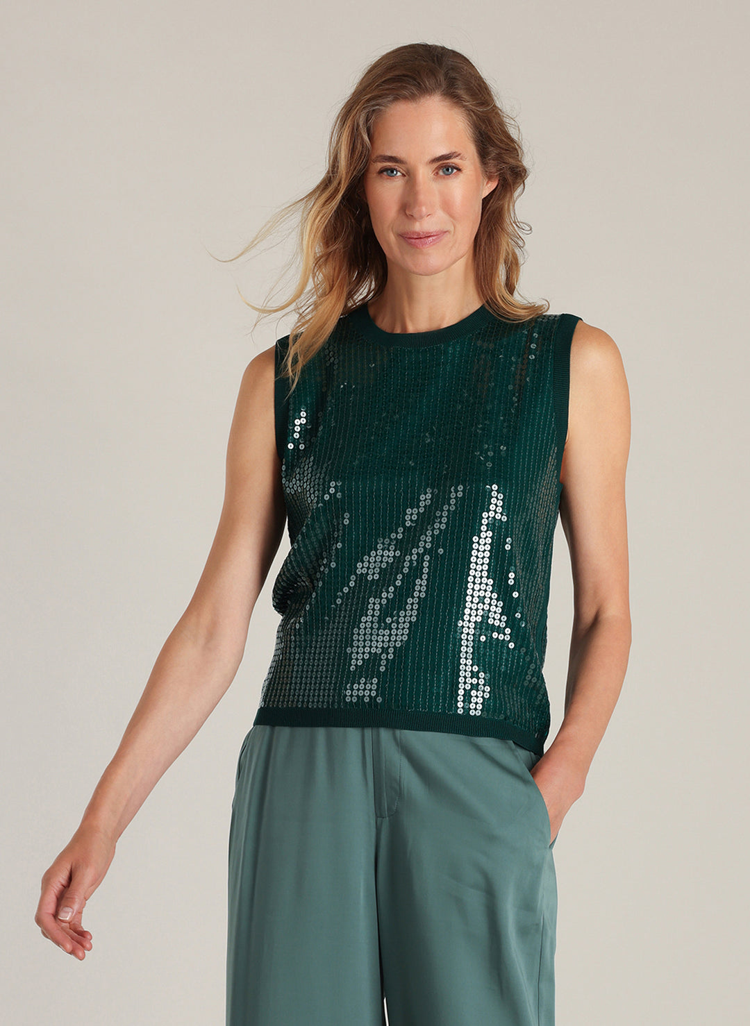 YEST Delmira Teal Green Vest