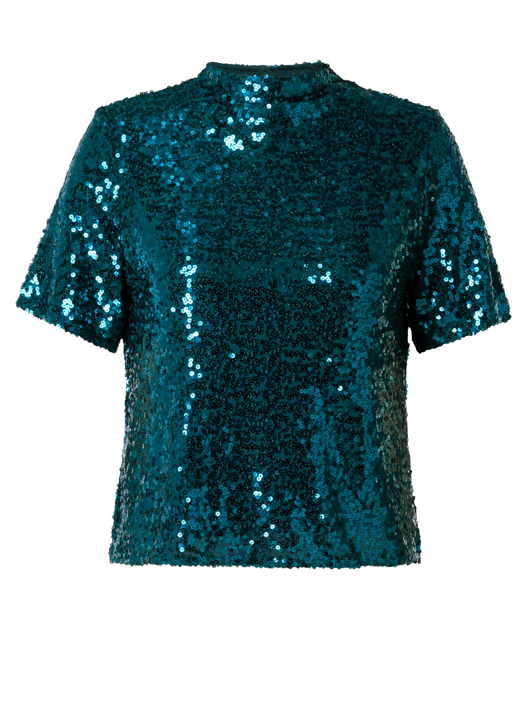 YEST Philomena Essential Green Sequin Top