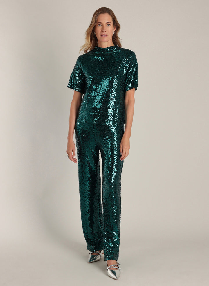 YEST Engeltje Essential Green Sequin Trousers