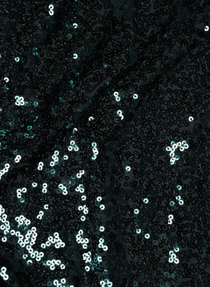 YEST Philomena Essential Green Sequin Top