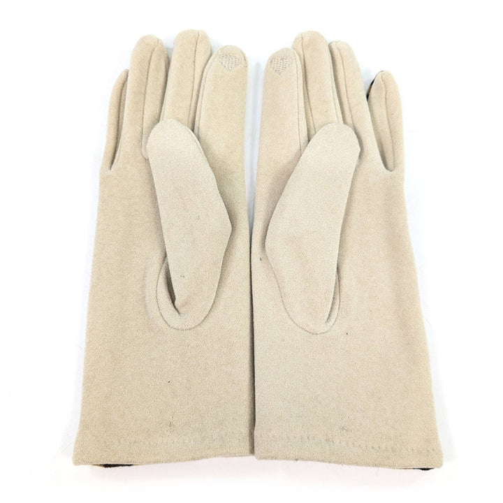 Animal Print Brushstroke Gloves -  Mink