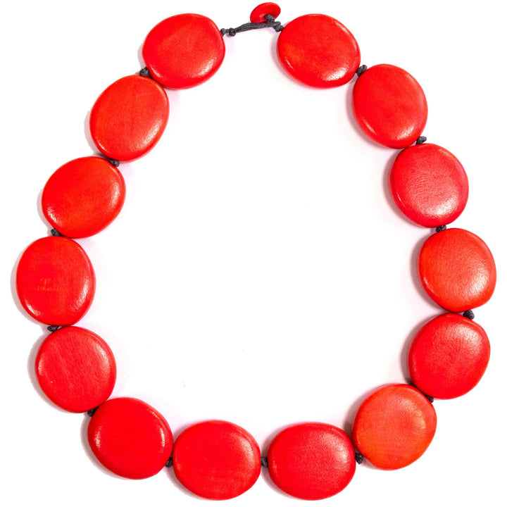 Pangantuon Wood Bead Necklace – Wax Cord