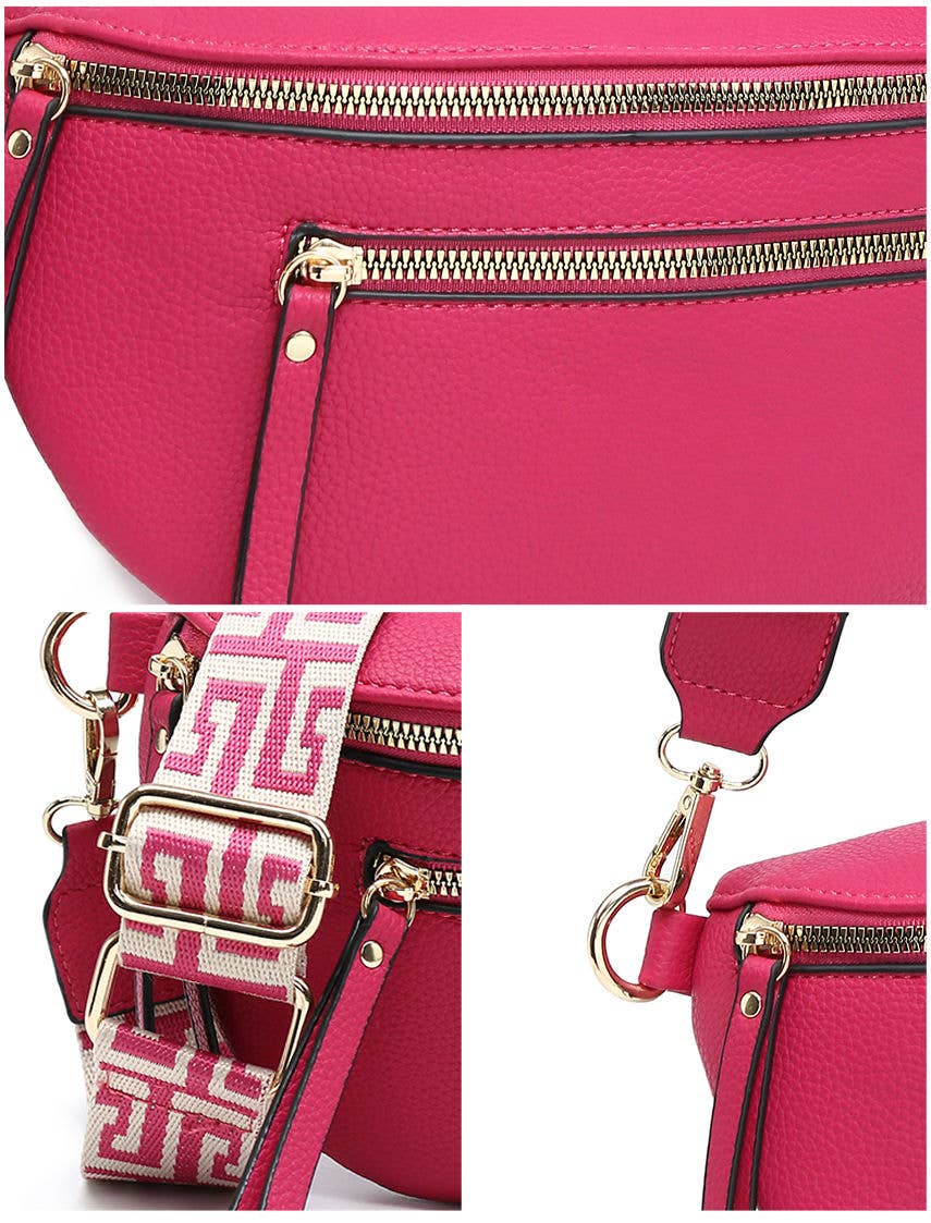 Canvas Strap Sling Chest Bag | Papaya Fashion