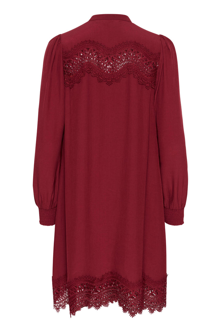 CUtiffany Women's Wine Red Long Sleeve Dress | Culture