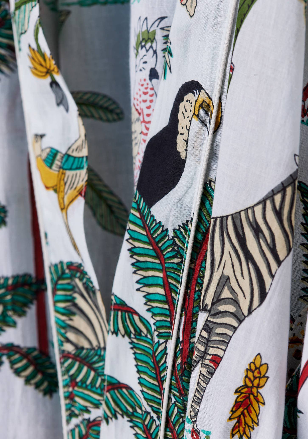 Jungle Print Dressing Gown - White