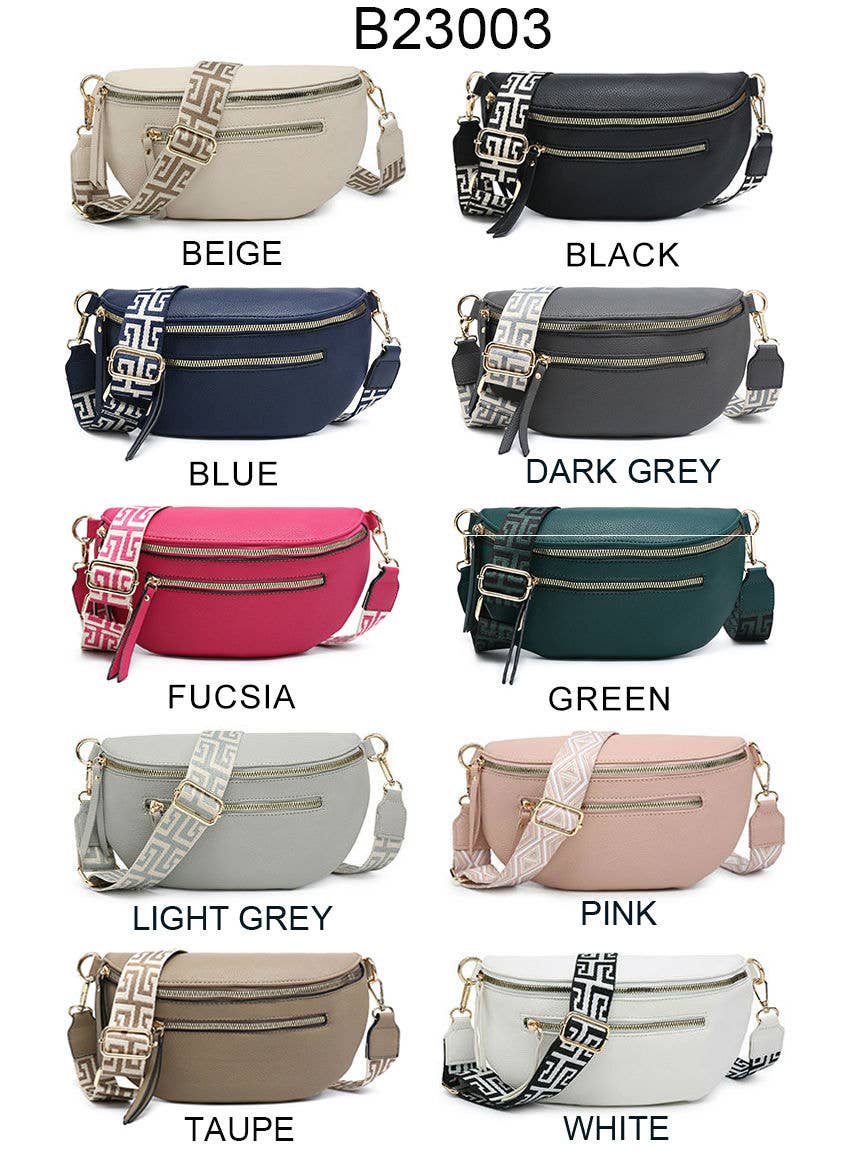 Canvas Strap Sling Chest Bag | Papaya Fashion