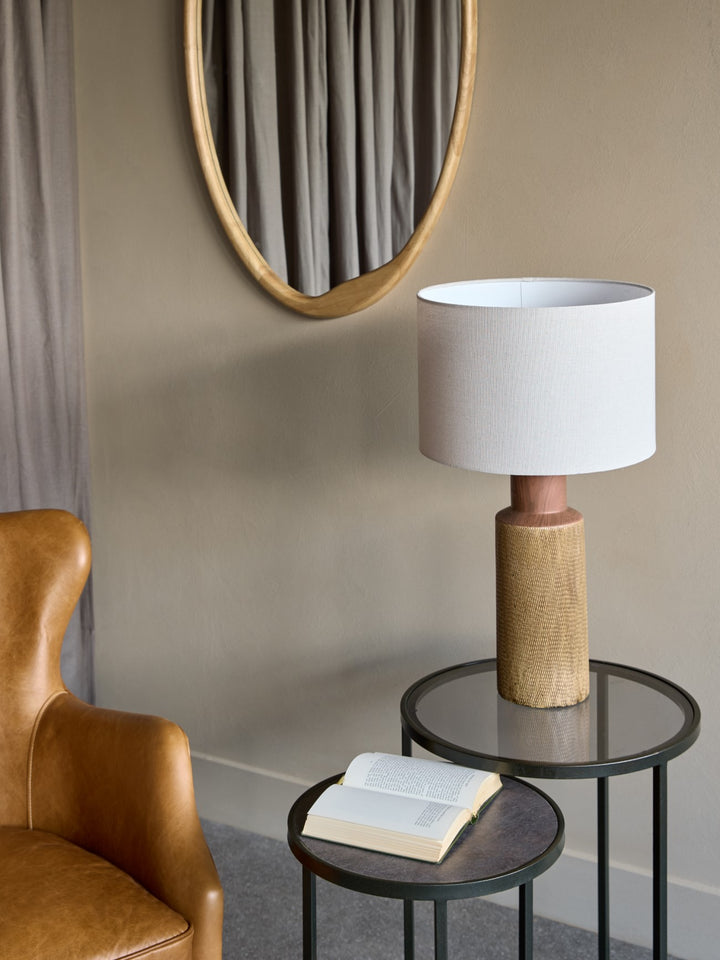 Hastings Textured Ceramic Table Lamp with Shade E27 60W