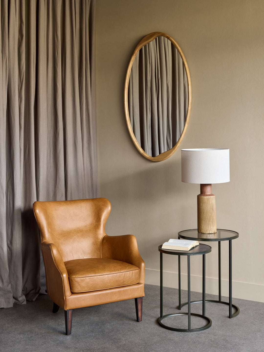 Hastings Textured Ceramic Table Lamp with Shade E27 60W