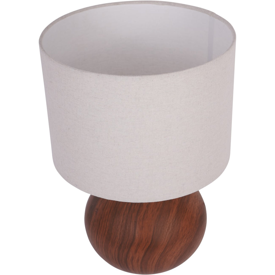 Ashford Wood Effect Ceramic Table Lamp with Shade E27 60W
