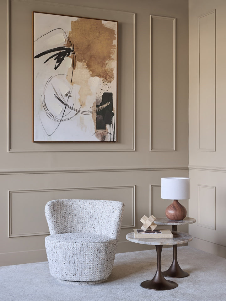 Ashford Wood Effect Ceramic Table Lamp with Shade E27 60W