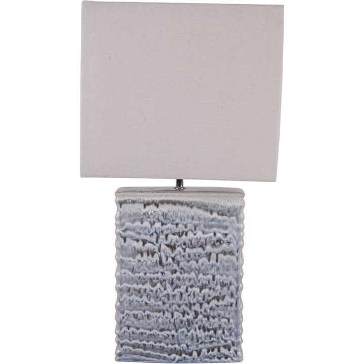 Sereno Rectangle Lamp in Blue Reactive Glaze