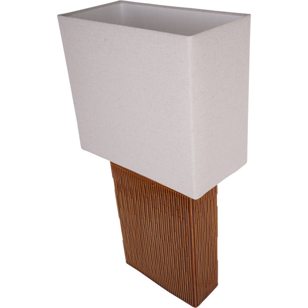 Elk Square Ceramic Lamp Terracotta with Shade E27 60W