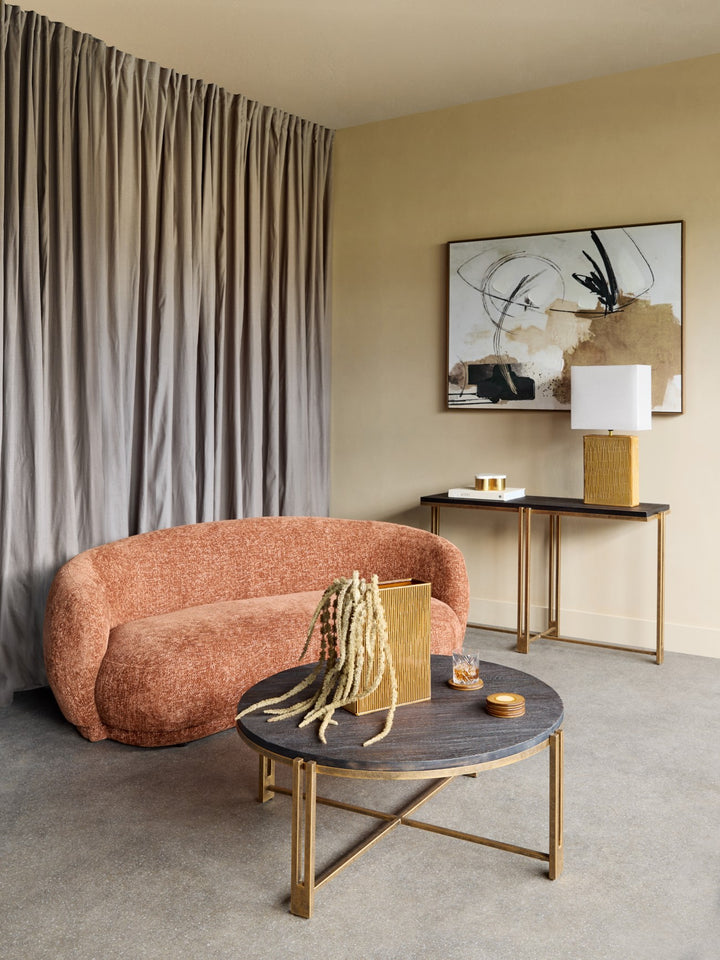 Elk Square Ceramic Lamp Terracotta with Shade E27 60W