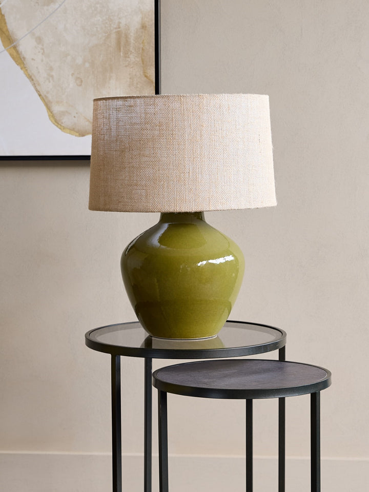 Aubrey Green Ceramic Table Lamp Large E27 60W