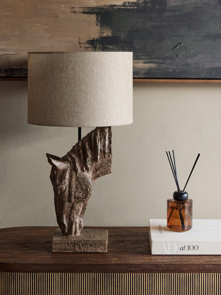 Delia Horse Lamp with Shade