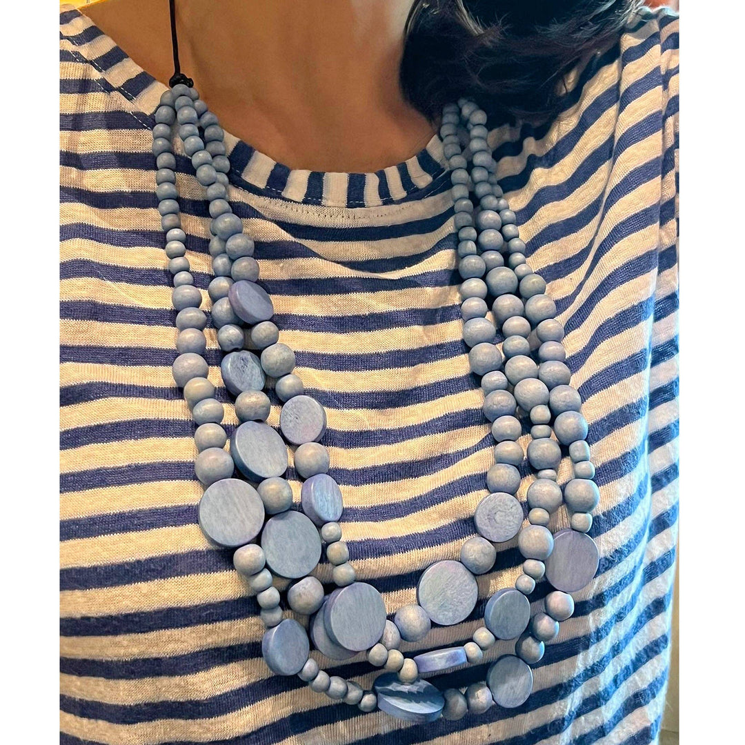 Disc Drops Necklace – 19" Drop