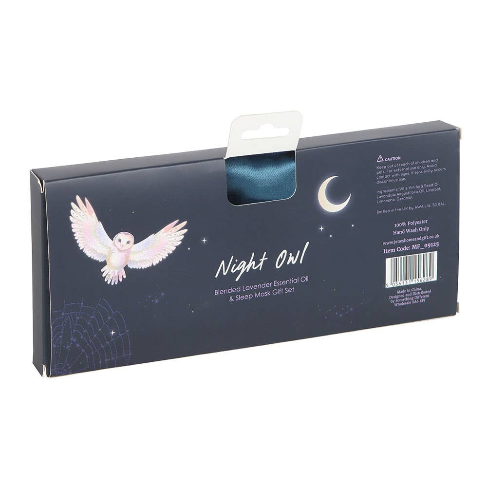 Sleep Mask and Essential Oil Gift Set - Night Owl