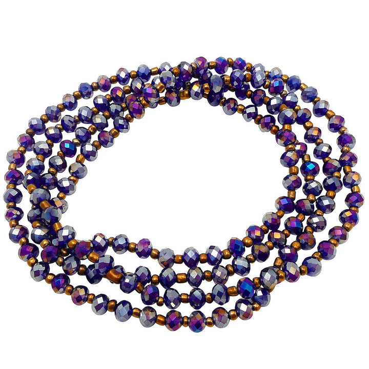 Long Crystal Bronze Necklace | Lotusfeet