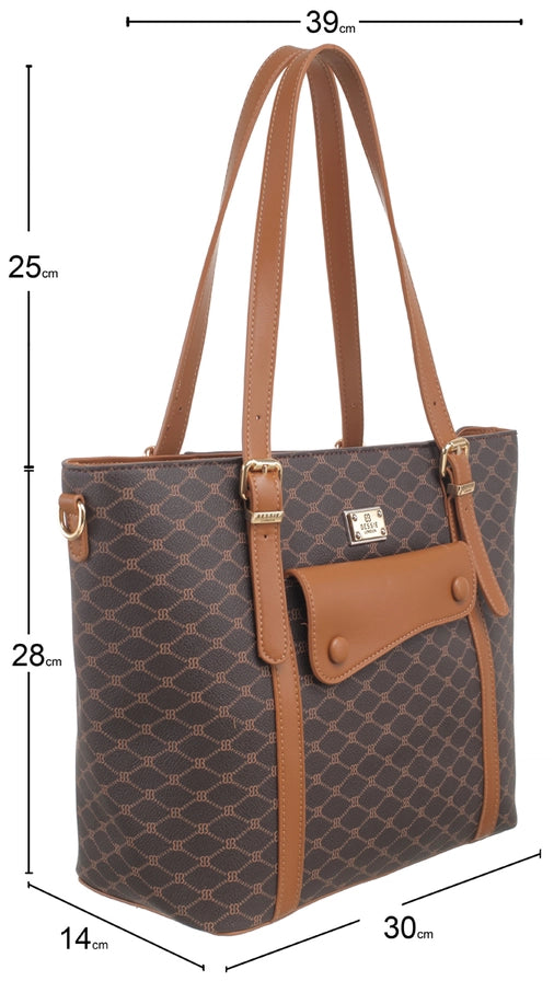 Bessie London Modern Pattern Tote Bag