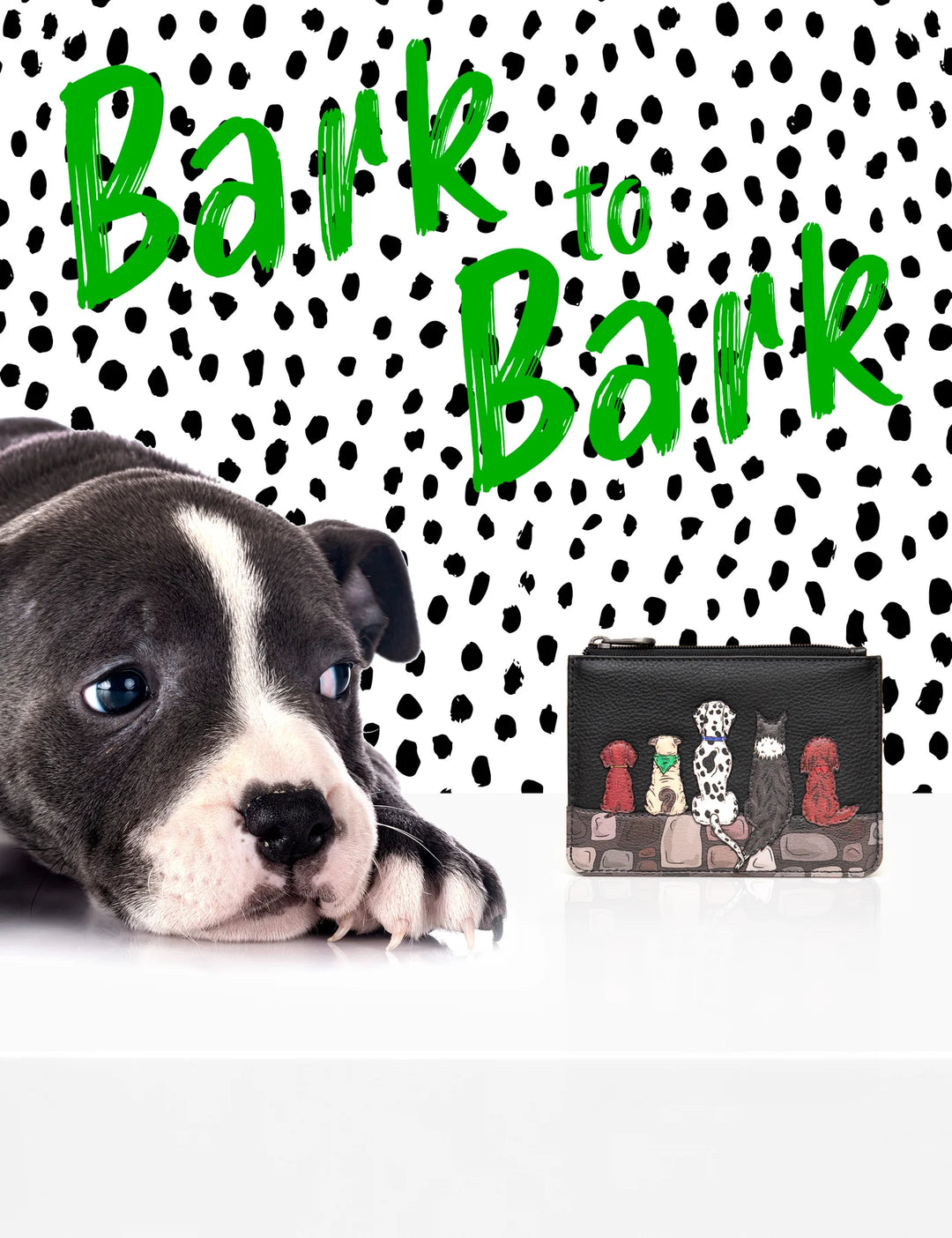 Bark to Bark Black Leather Franklin Purse