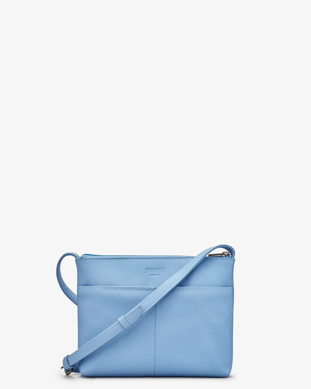 Bee Happy Blue Leather Cross Body Bag | YOSHI