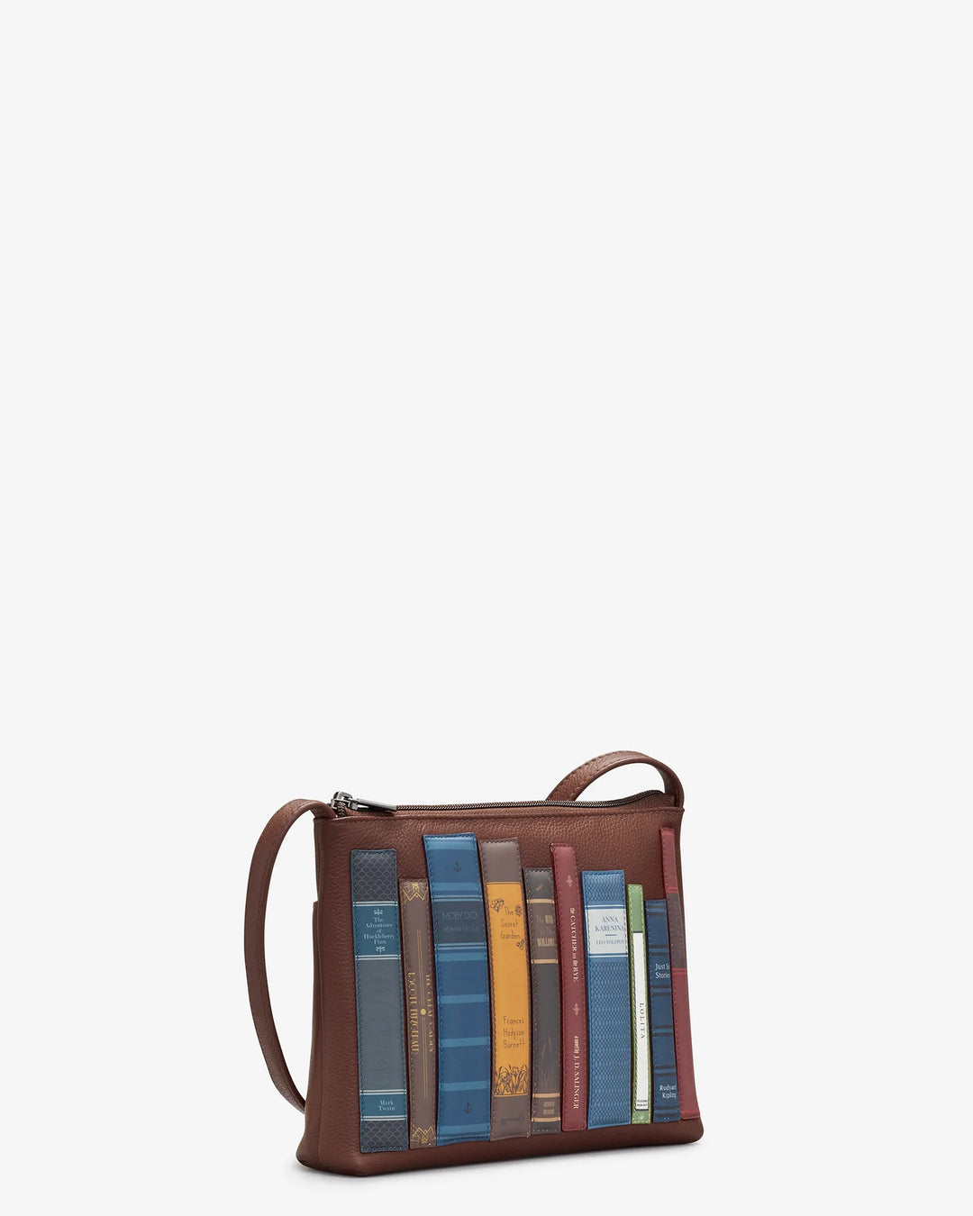 Bookworm Brown Leather Cross Body Bag | YOSHI