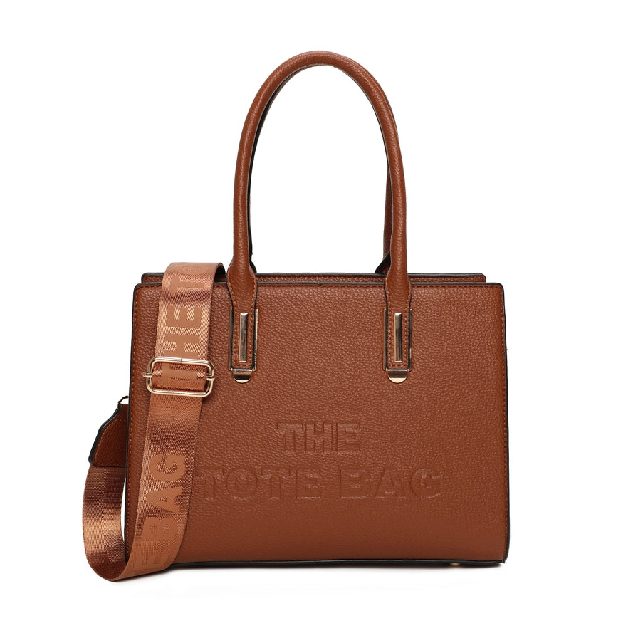 Dual Handle Canvas Strap Tote Bag