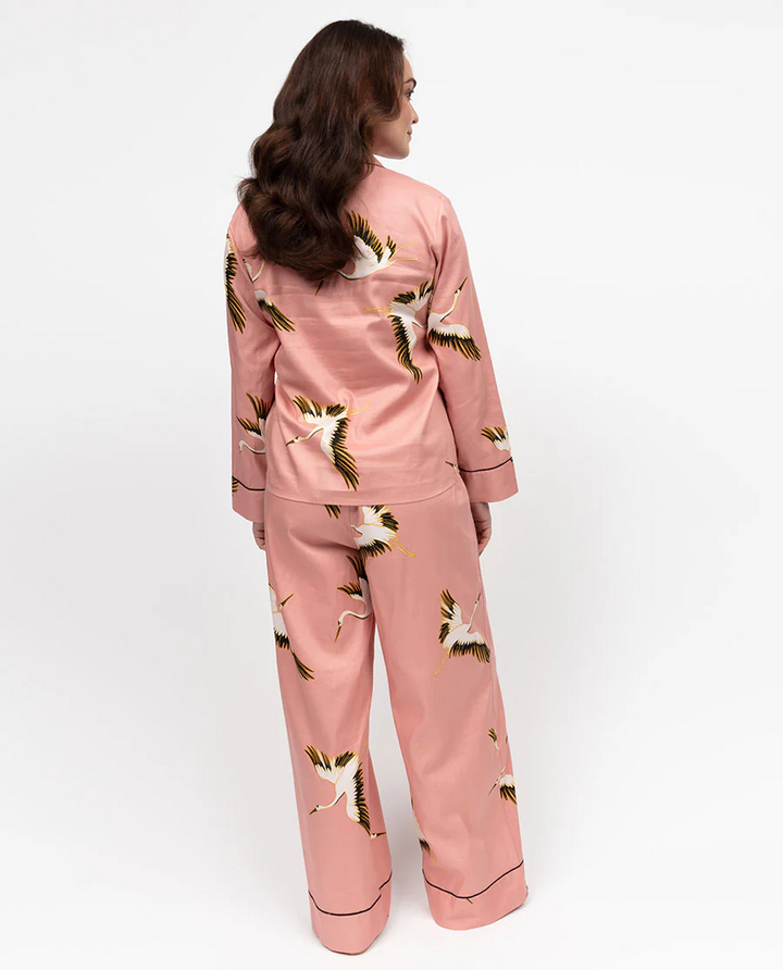 Bonnie Crane Bird Print Wide Leg Pyjamas