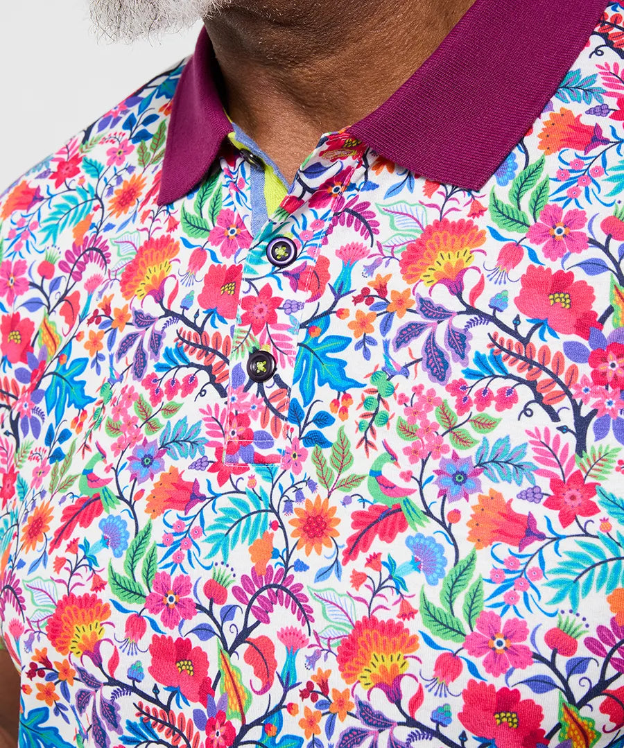 Fabulous Floral Men's Polo Shirt | Joe Browns