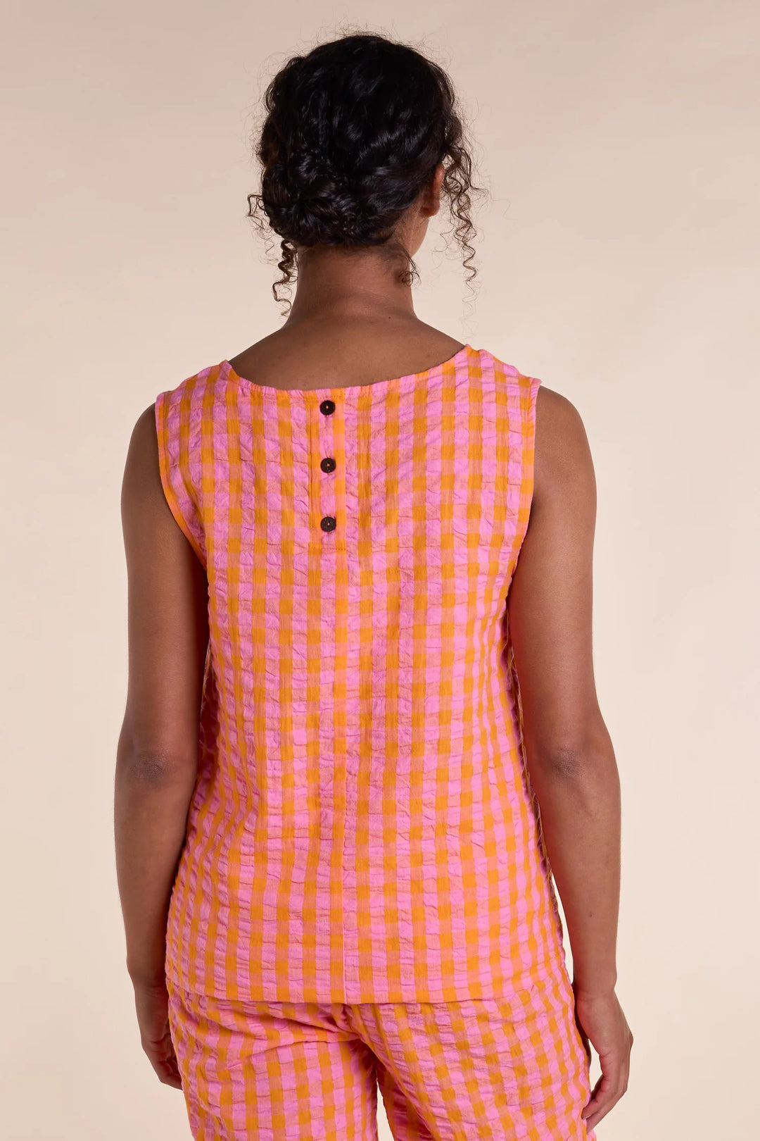 Nomads Textured Check Vest Top