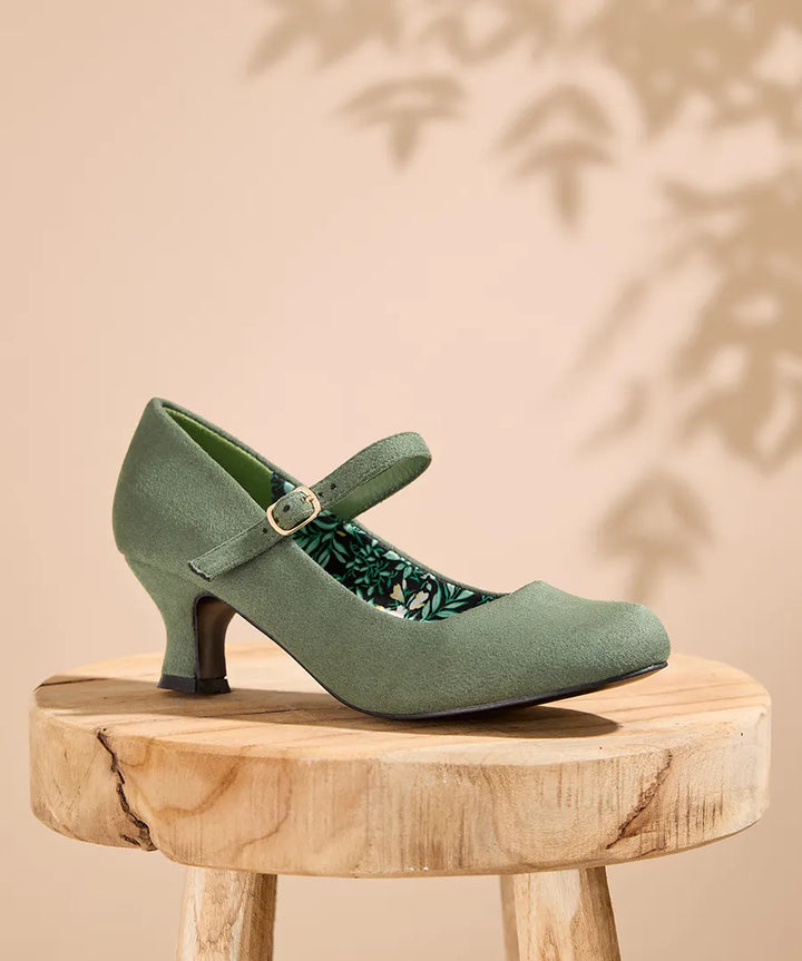 Lady Lou Mary Jane Shoes | Forest Green